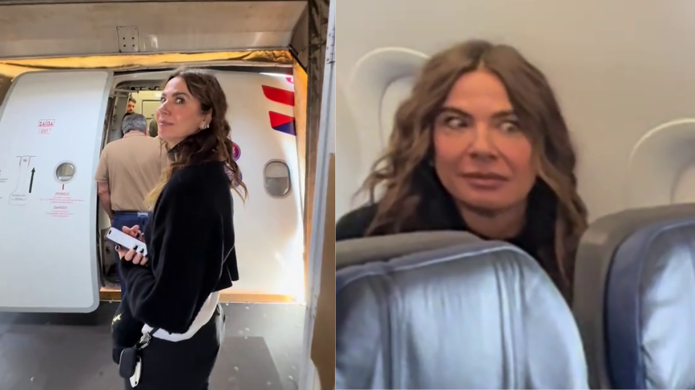 Luciana Gimenez brinca ao viajar de classe econômica: “Janela apertada”