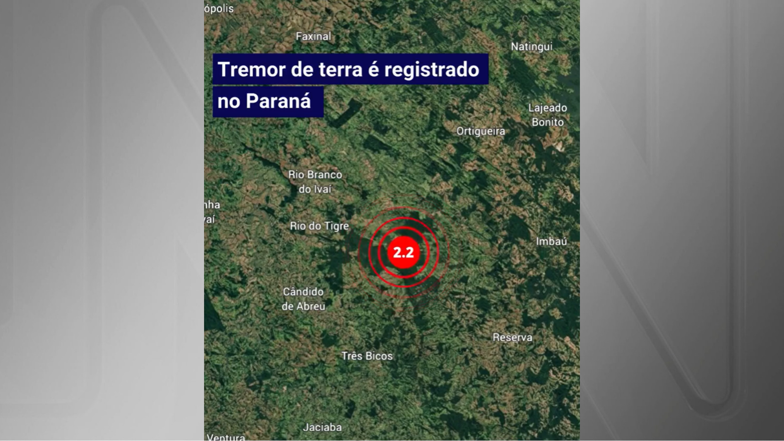 Tremor de terra de magnitude 2.2 mR atinge município do Paraná
