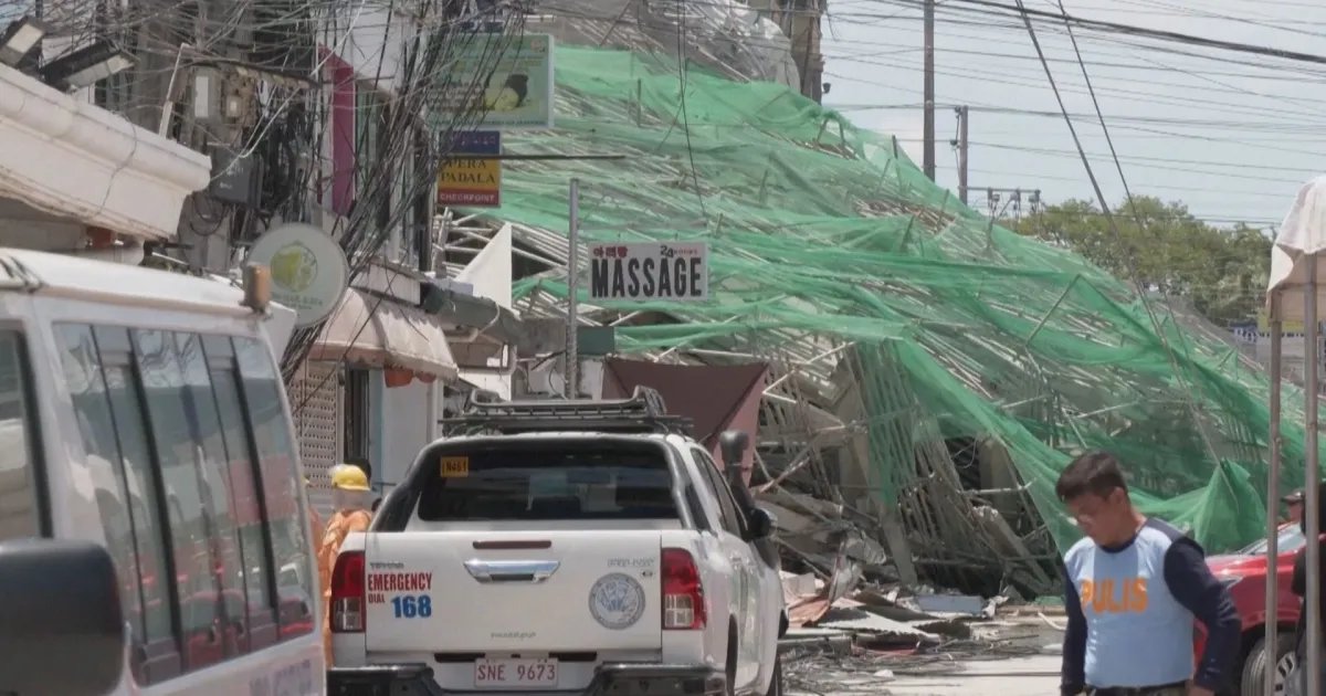 Idoso de 65 anos morre após desabamento de prédio nas Filipinas