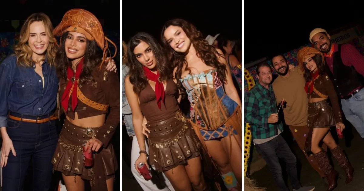 Arraiá da Anitta reúne famosos e cantora proíbe uso de celular; veja fotos