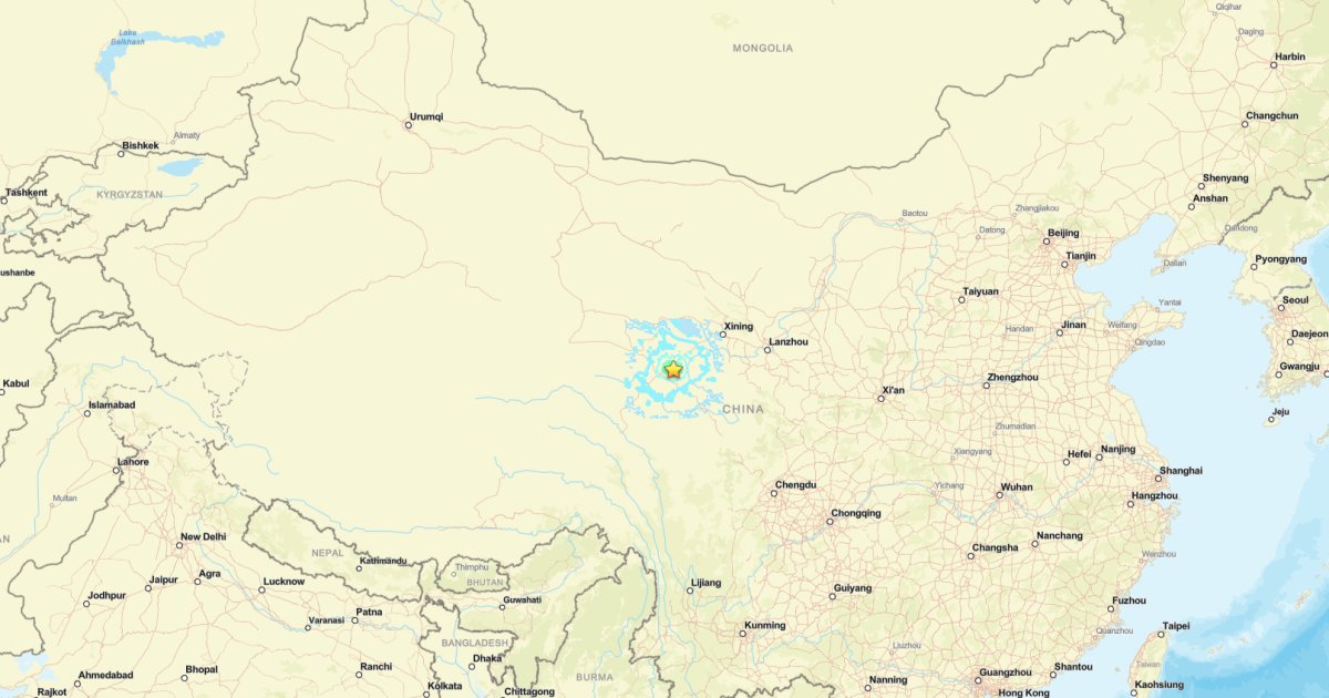 Terremotos atingem província no noroeste da China