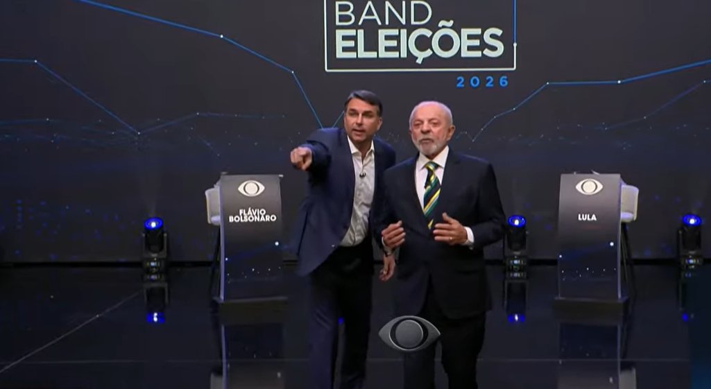 Debate tem gritaria e interrupção nas considerações finais de Lula e Flávio
