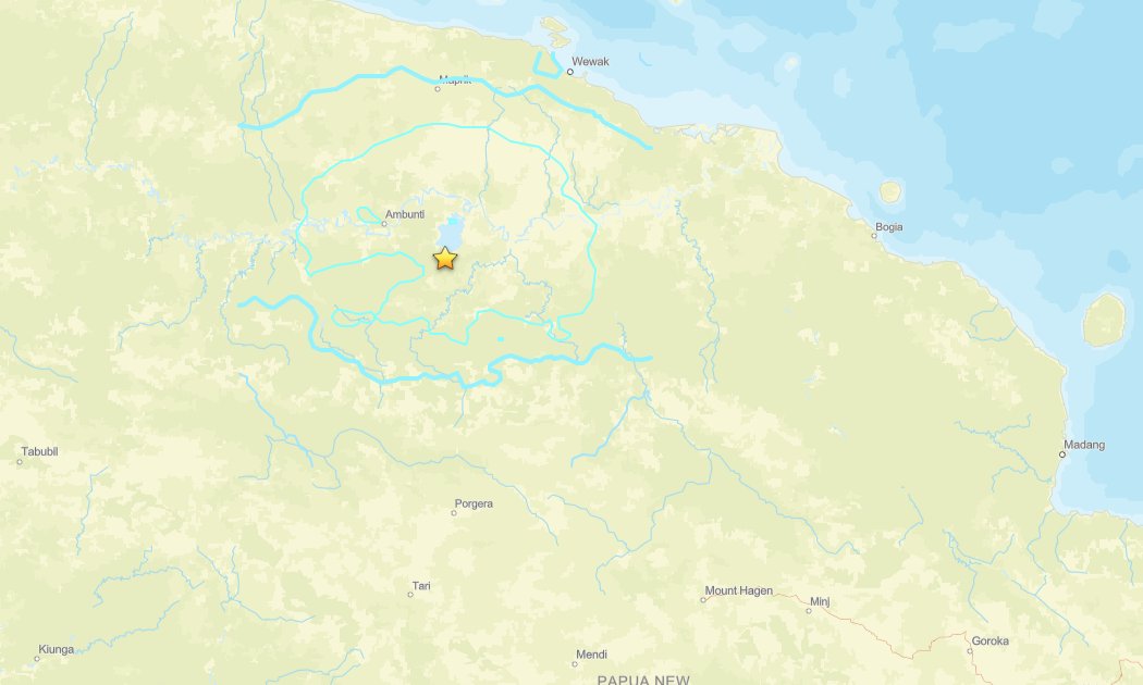 Terremoto de magnitude 5,4 atinge a Papua-Nova Guiné